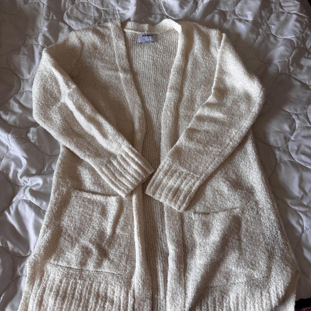 Cozy ivory cardigan from old